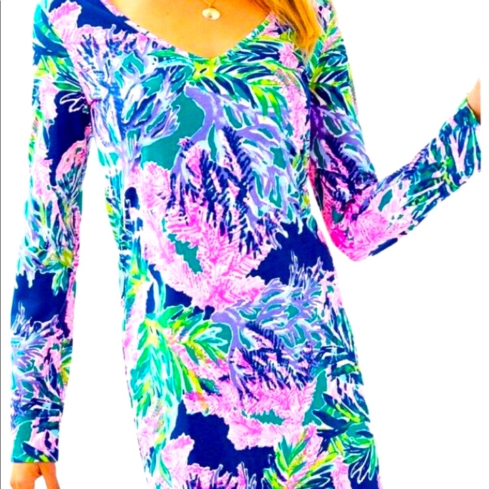 Lovely Lilly Pulitzer Beacon Dress Multi Fan XL